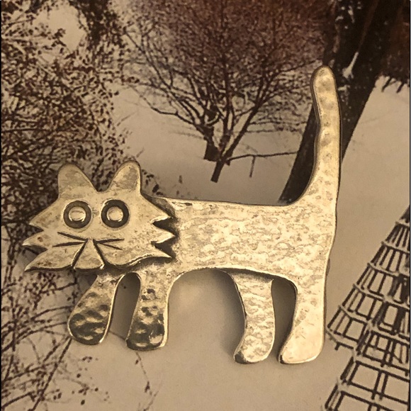 Silpada Sterling Silver Feline Pin 🐱 - Picture 2 of 7